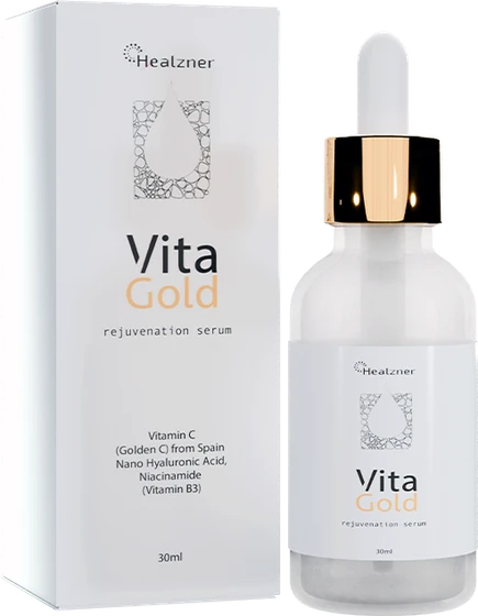 Frasco gotero de Vita Gold, serum facial de 30 ml